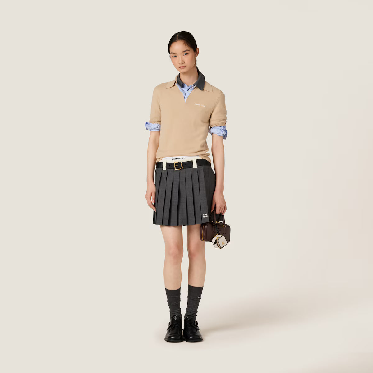 Miu Miu Jersey tipo polo de cachemir