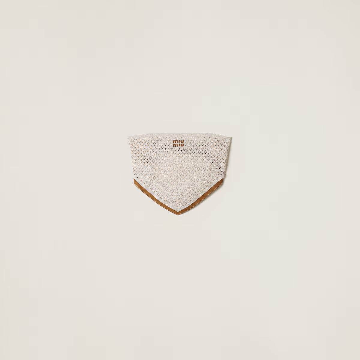 Miu Miu Top bandana de algodón y ante