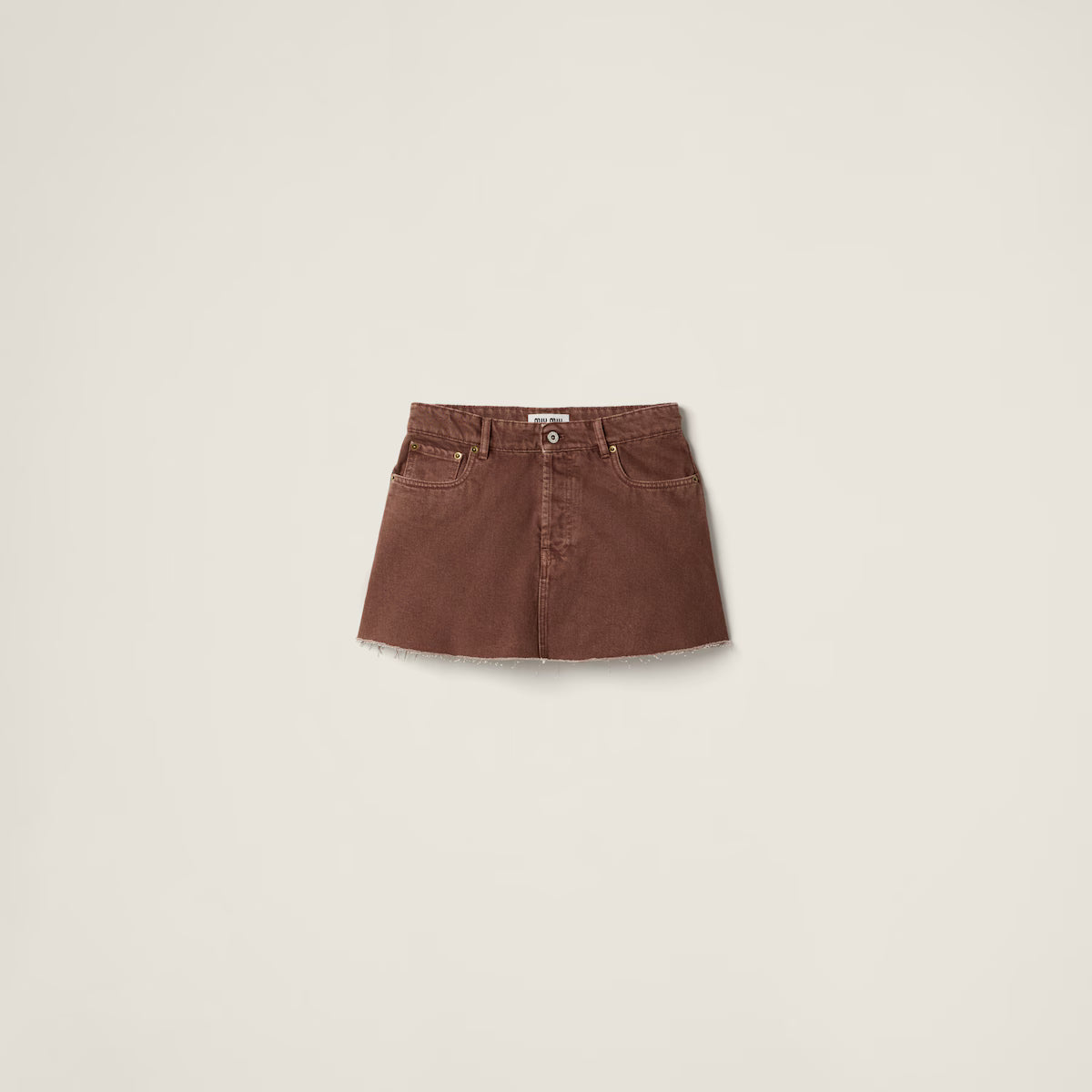 Miu Miu Minifalda de bull denim