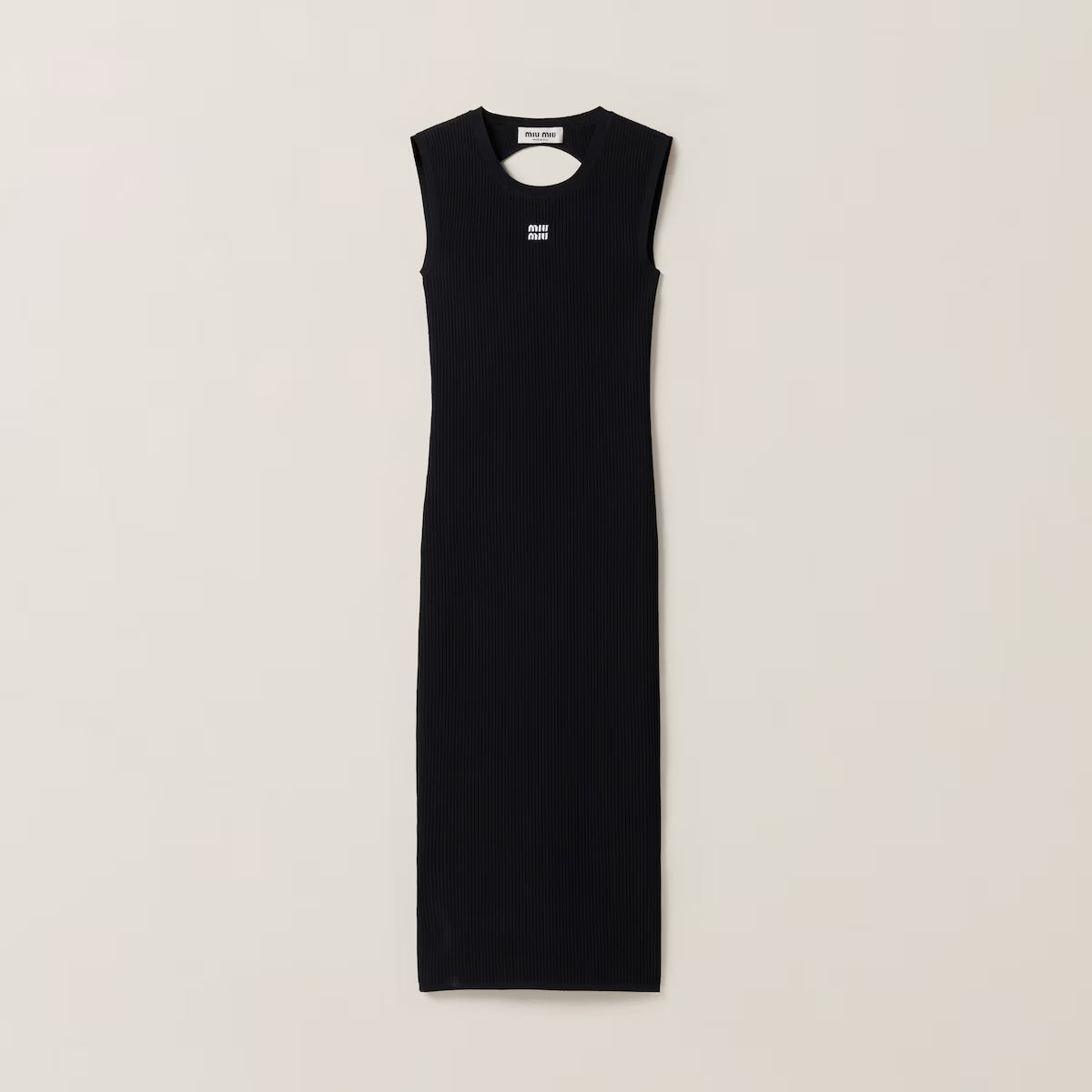 Vestido Miu Miu de cuello redondo en viscosa