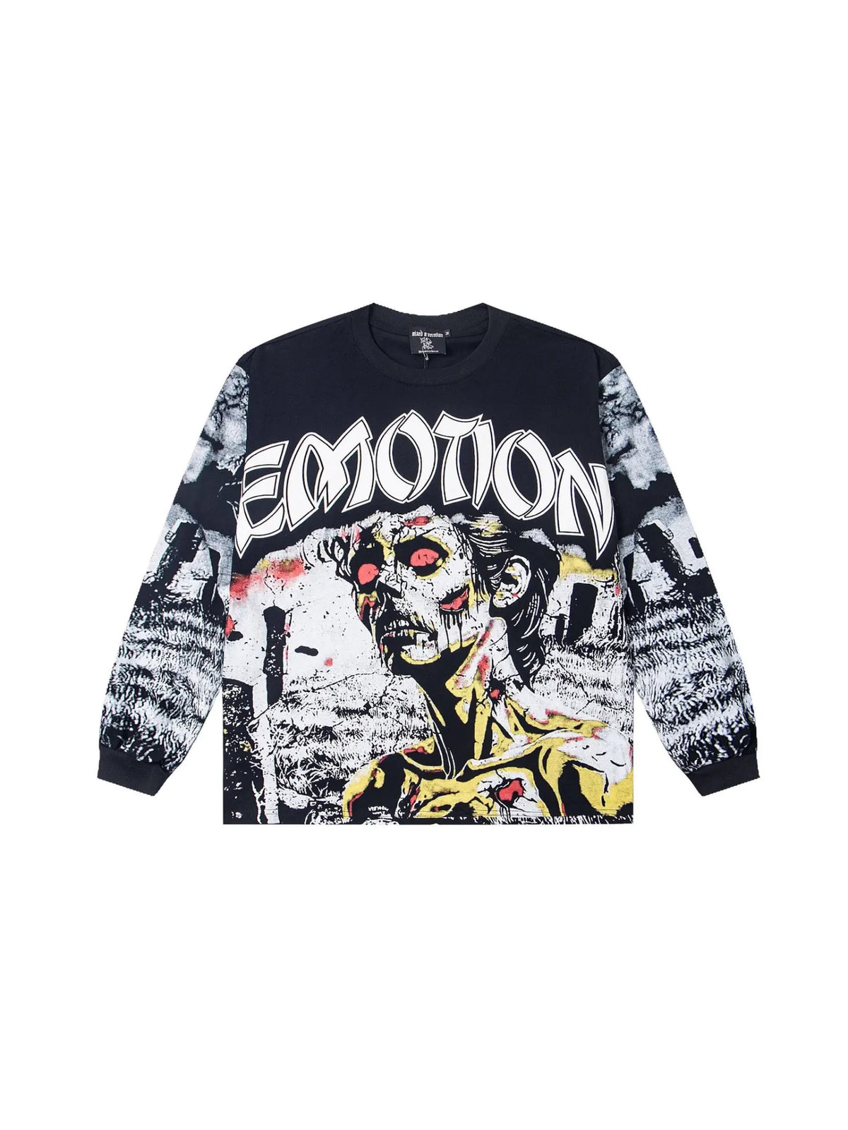 Mixed Emotion Graphic Crewneck Sweatshirt – Oversized Streetwear Top