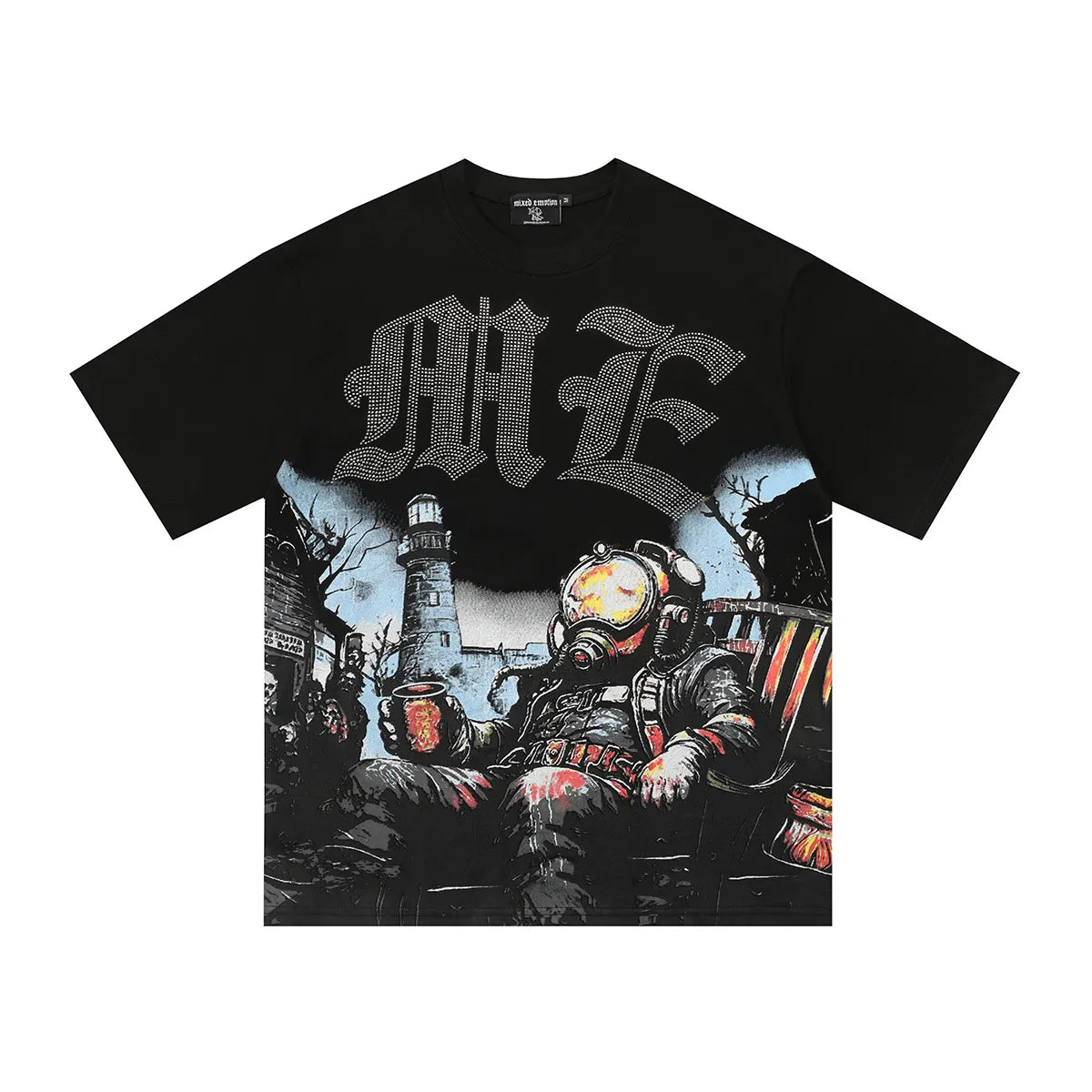 Mixed Emotion Nightwatch Astronaut Graphic T-Shirt