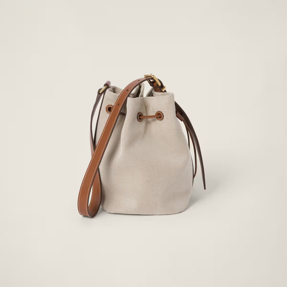 Miu Miu Bolso saco de lona y piel