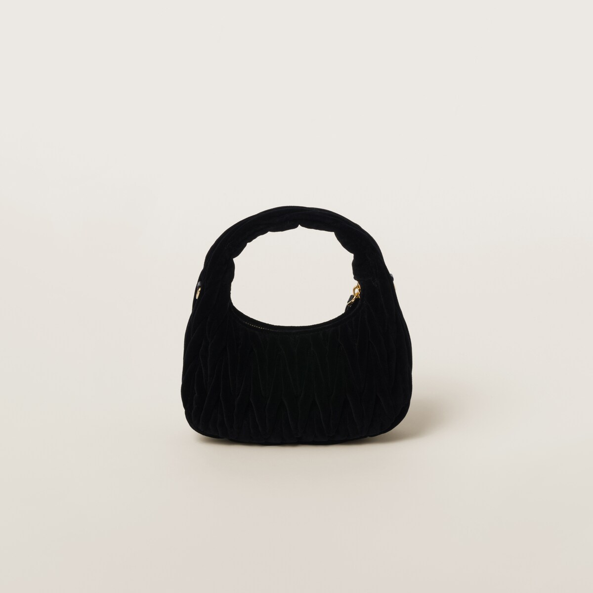 Miu Miu Bolso hobo Wander de terciopelo matelassé