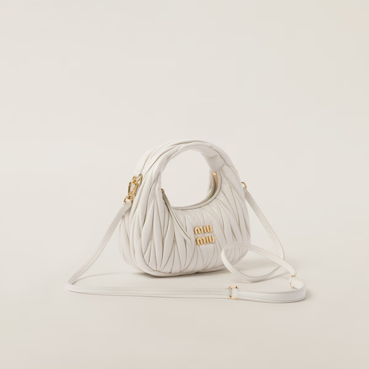 Miu Miu Minibolso hobo Wander de napa Matelassé