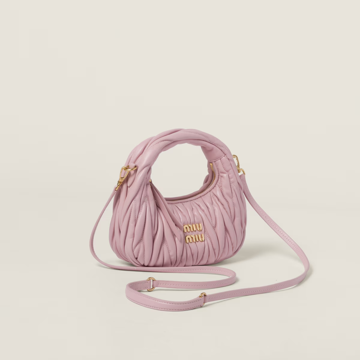 Miu Miu Minibolso hobo Wander de napa Matelassé