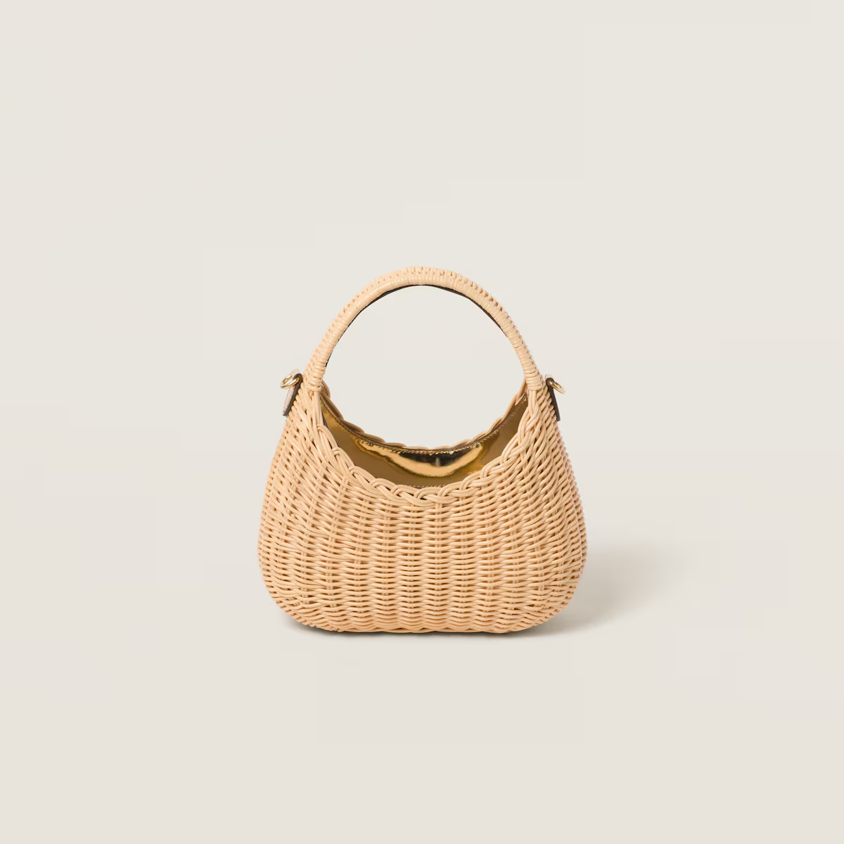 Miu Miu Bolso hobo Wander de hilo efecto rafia tejida con detalles de piel