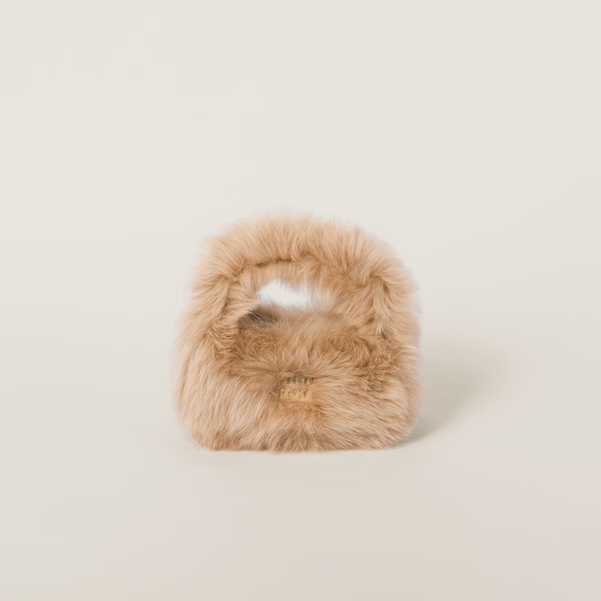 Miu Miu Bolso hobo Wander de borreguillo con detalles de piel