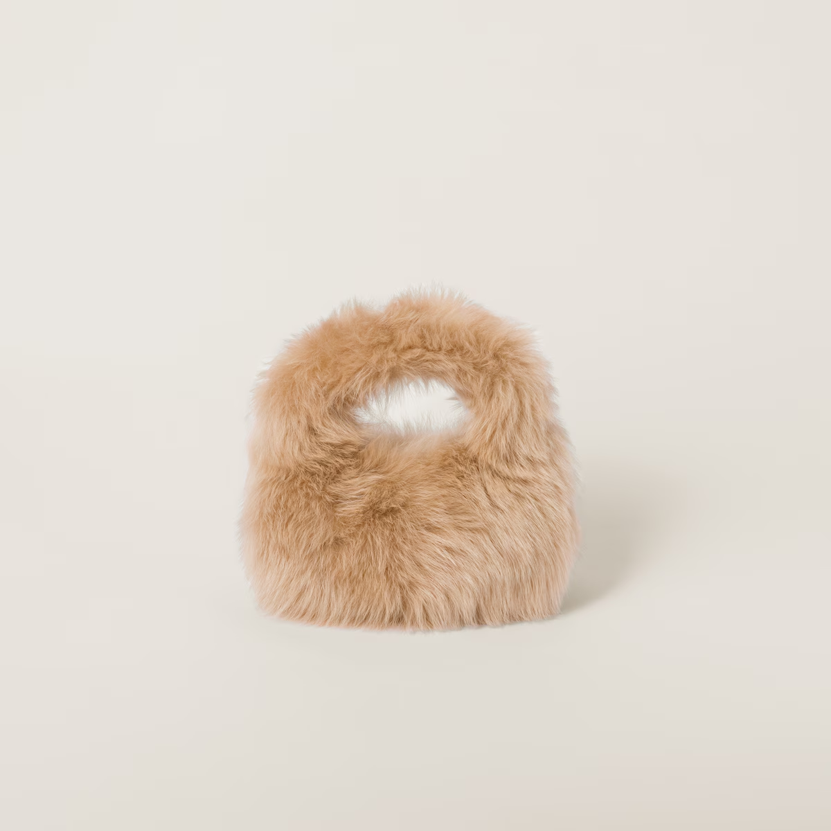 Miu Miu Bolso hobo Wander de borreguillo con detalles de piel
