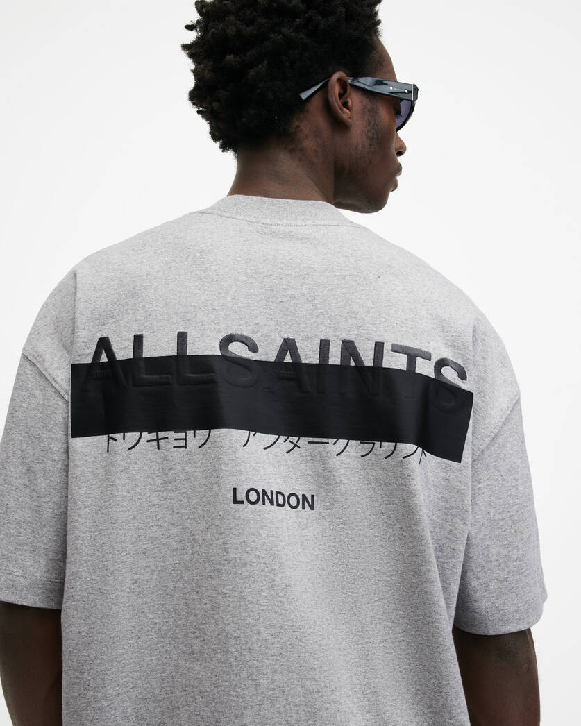 Playera ALLSAINTS Redact Oversized Embroidered Logo