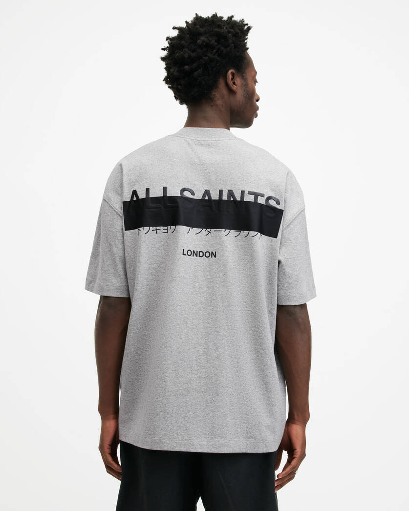 Playera ALLSAINTS Redact Oversized Embroidered Logo