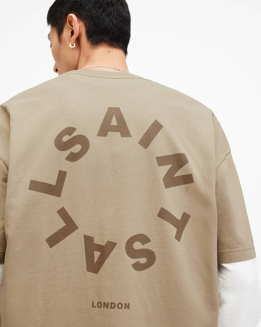 Playera ALLSAINTS Tierra Oversized Crew Neck Logo