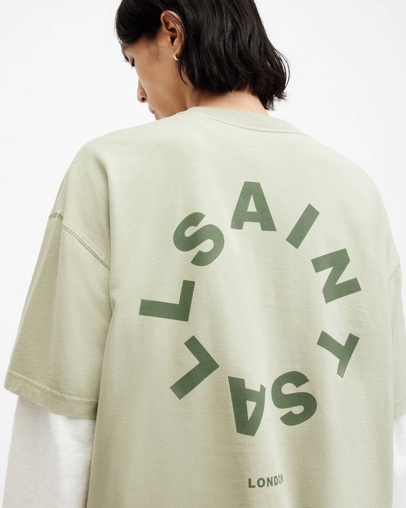 Playera ALLSAINTS Tierra Oversized Crew Neck Logo