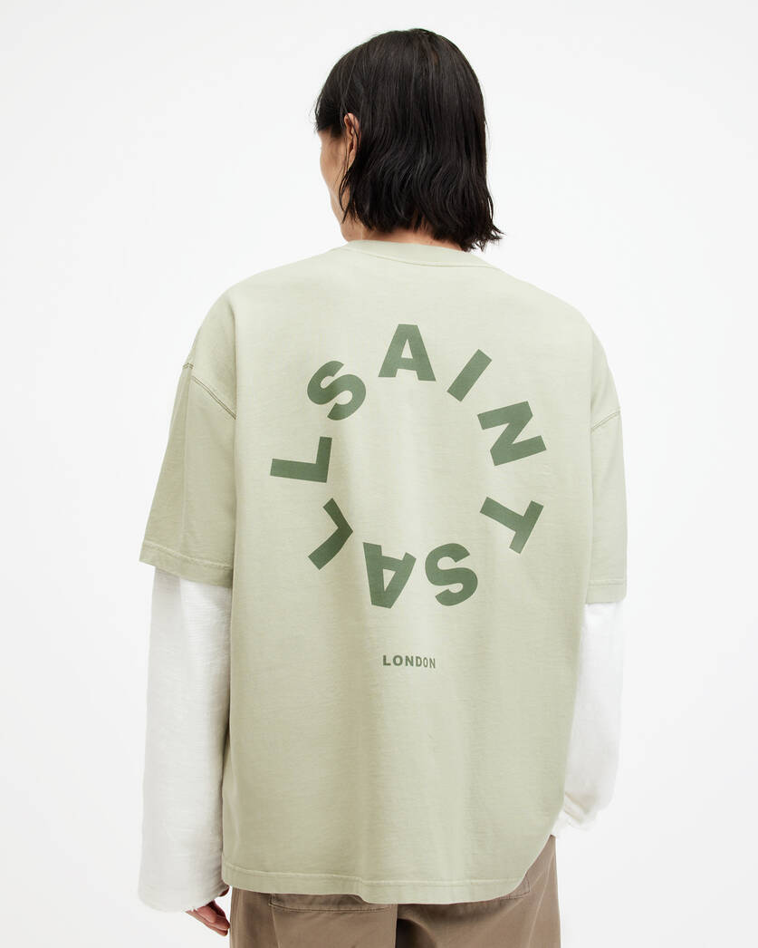 Playera ALLSAINTS Tierra Oversized Crew Neck Logo