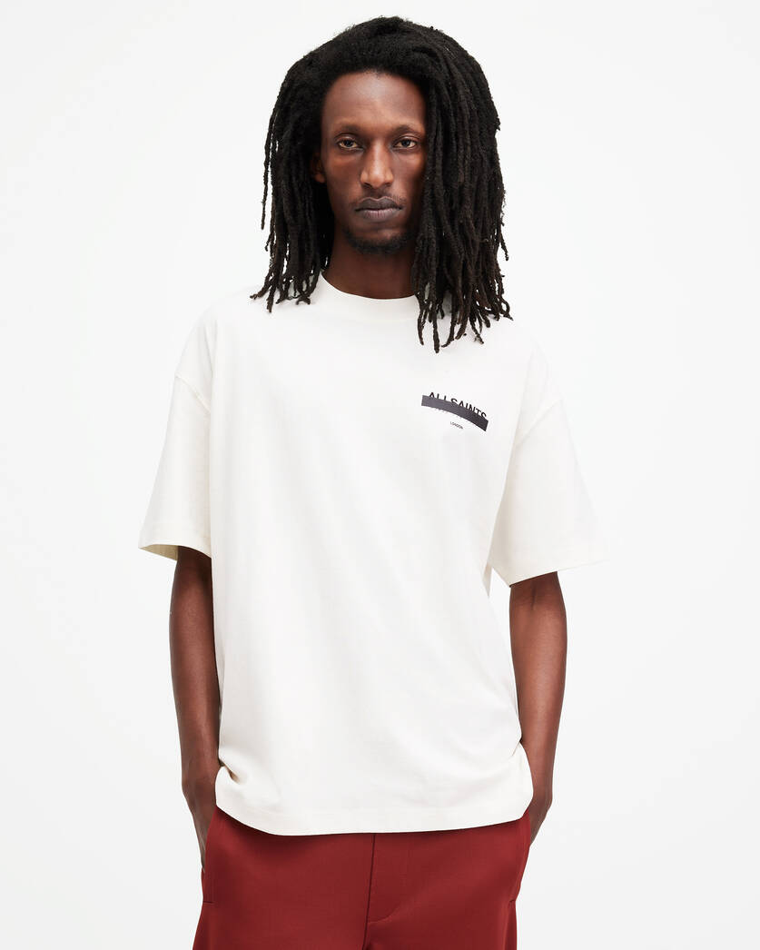 Playera ALLSAINTS Redact Oversized Embroidered Logo