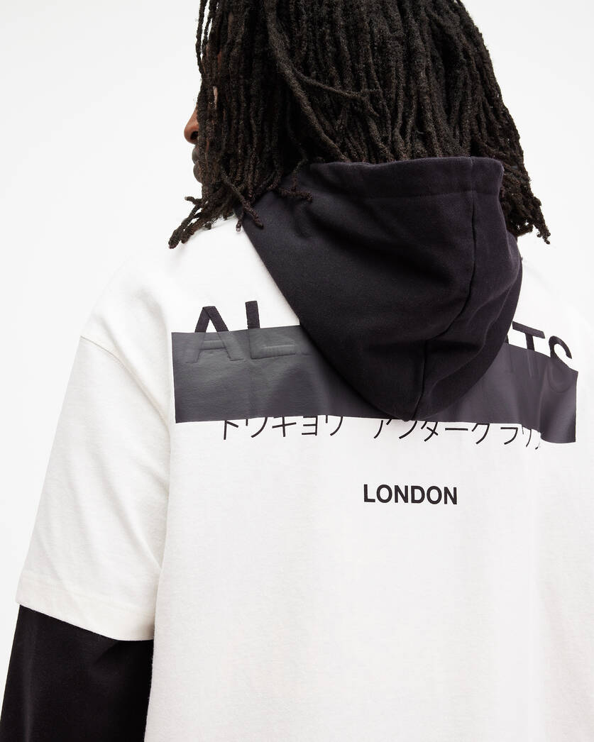 Playera ALLSAINTS Redact Oversized Embroidered Logo
