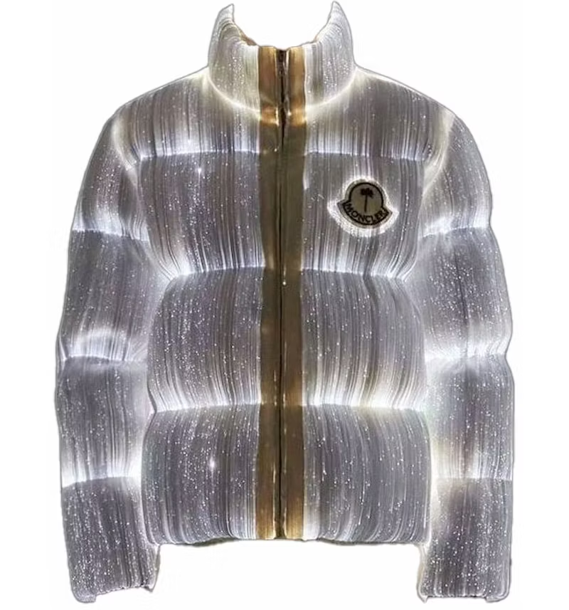 Chaqueta Moncler Maya 70 by Palm Angels Blanco Brillante