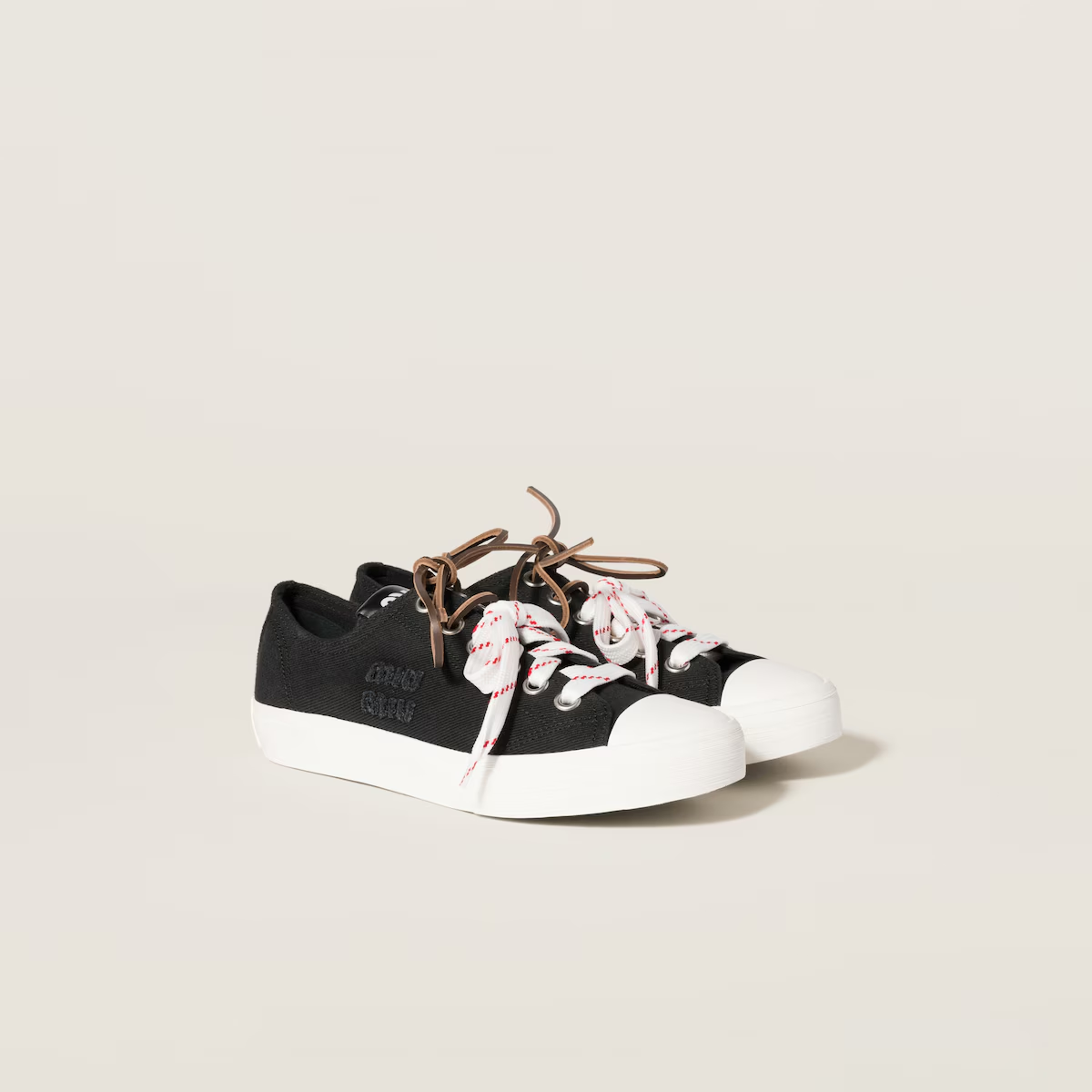 Miu Miu Washed denim sneakers
