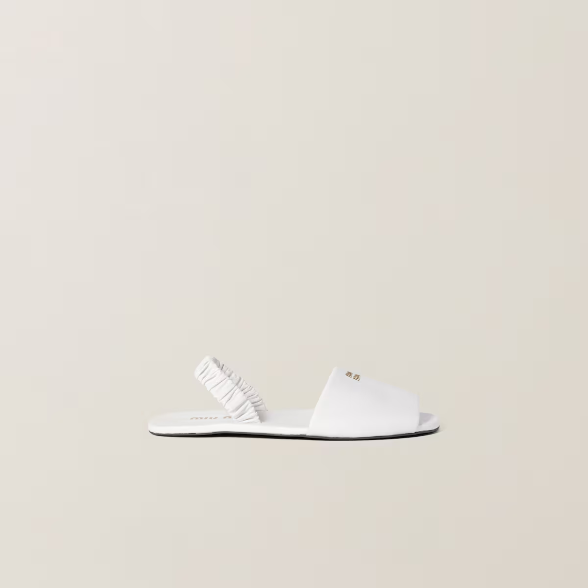 Miu Miu Ruches nappa leather sandals