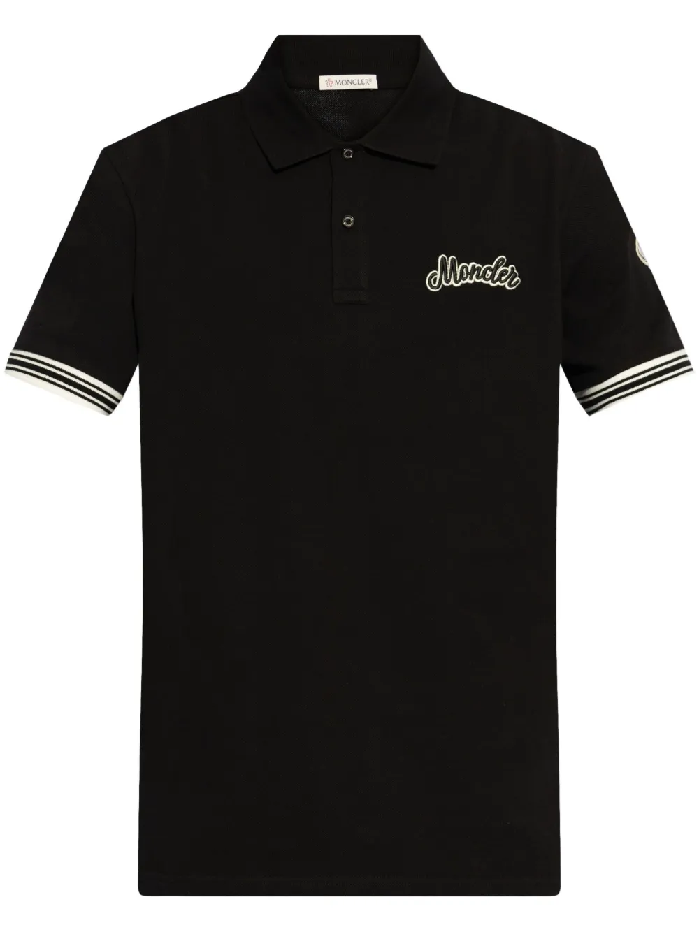 Moncler playera tipo polo con logo bordado