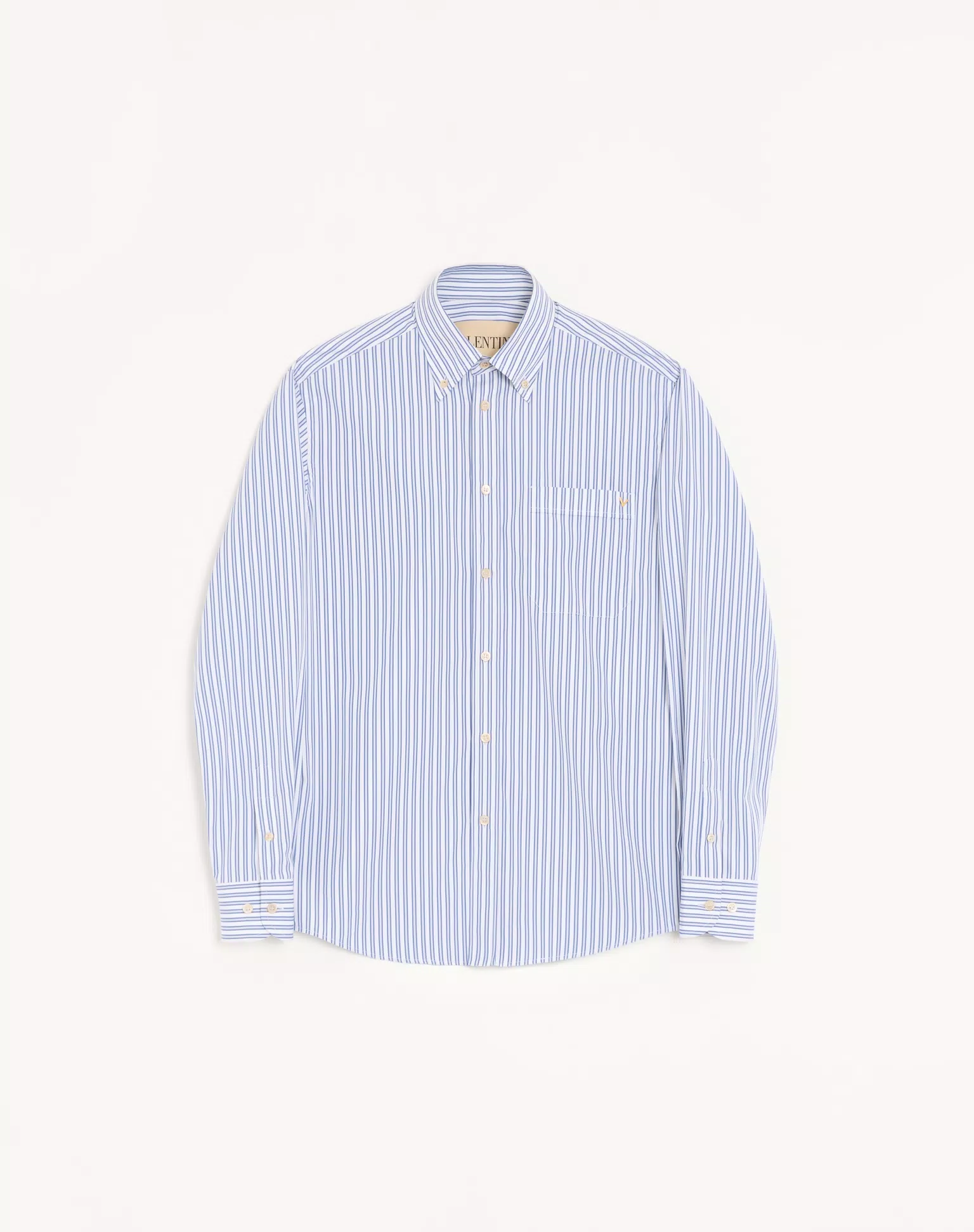 Valentino Cotton Poplin Shirt With Vgold Stripes