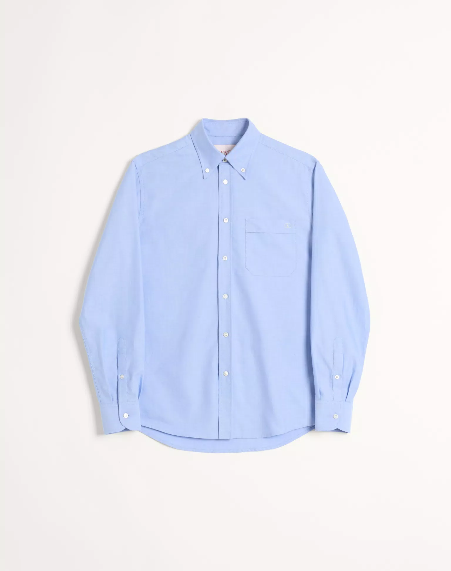 Valentino Logo Embroidered Cotton Shirt