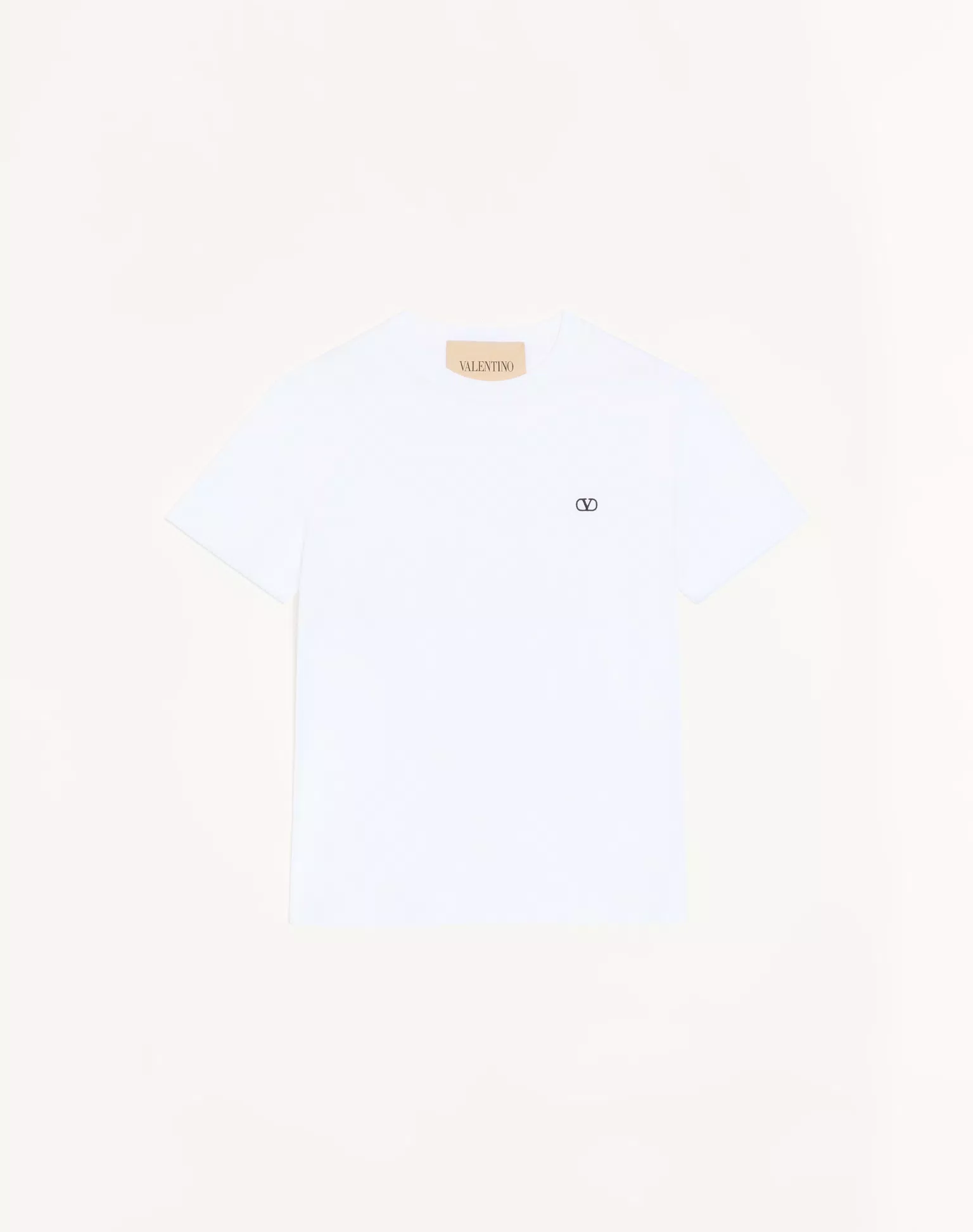 Valentino Cotton T-Shirt With VLogo Embroidery