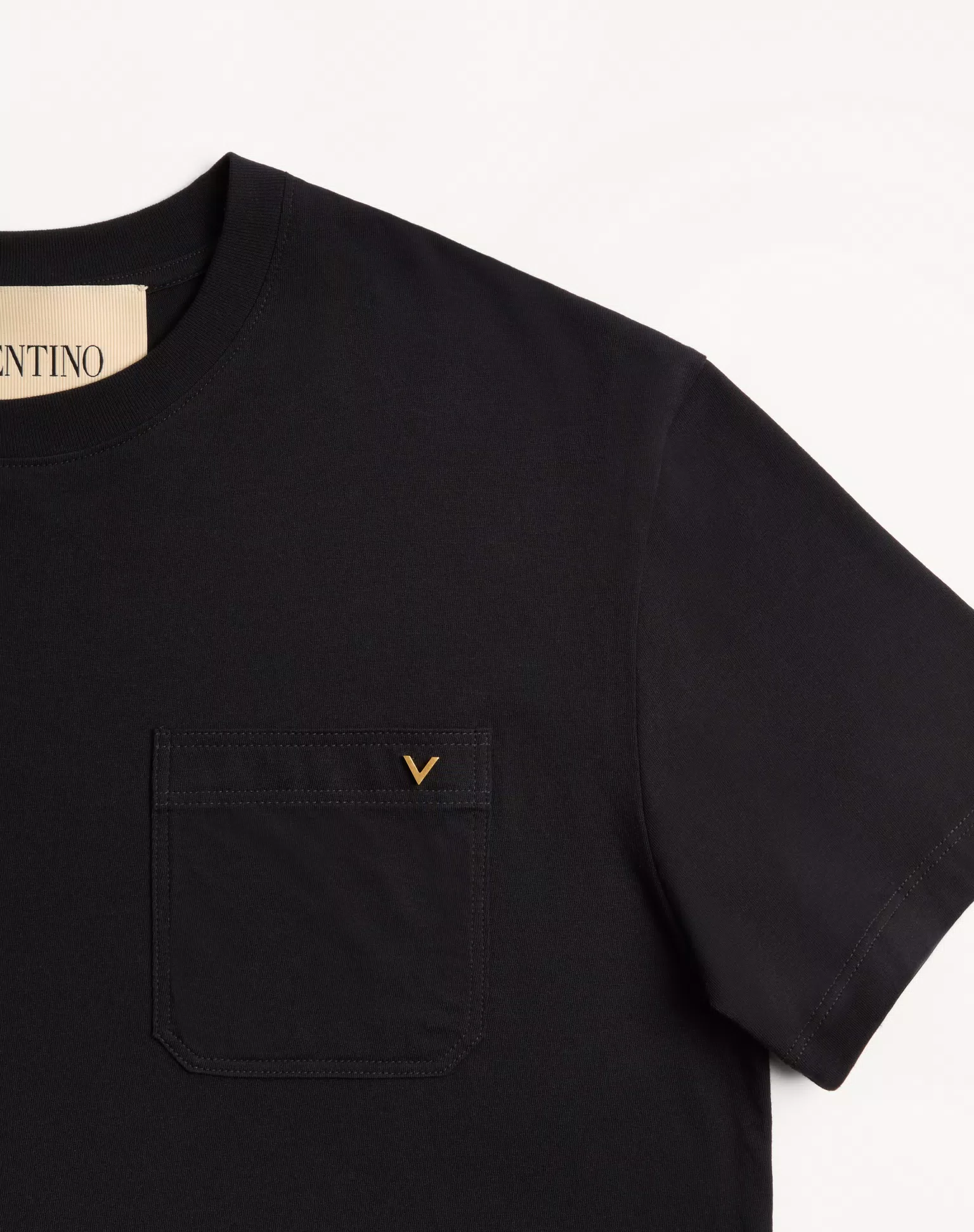 Valentino Cotton T-Shirt With Vgold