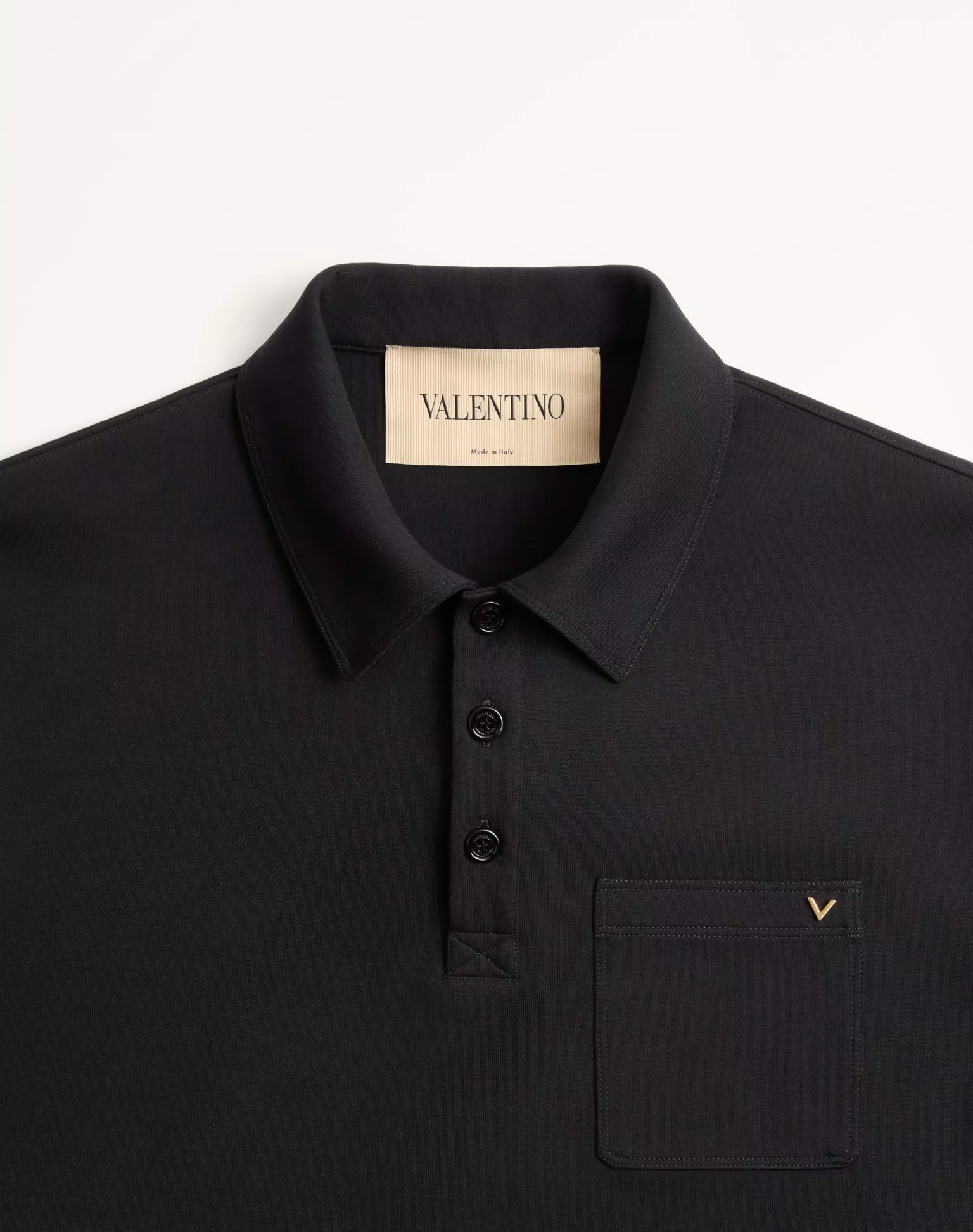 Valentino Cotton Polo Shirt With Vgold