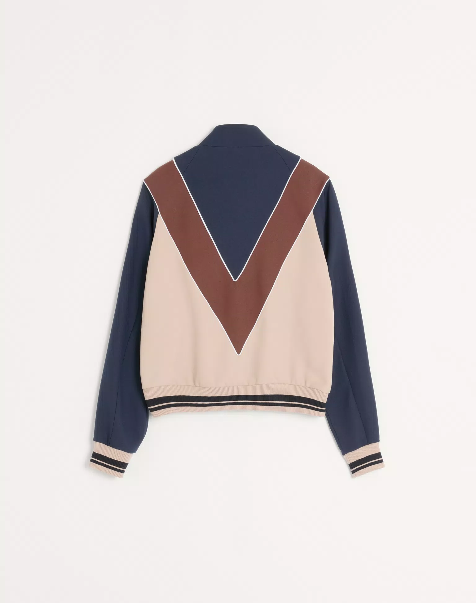 Valentino Nylon Sweatshirt With Zip And VLogo Patch