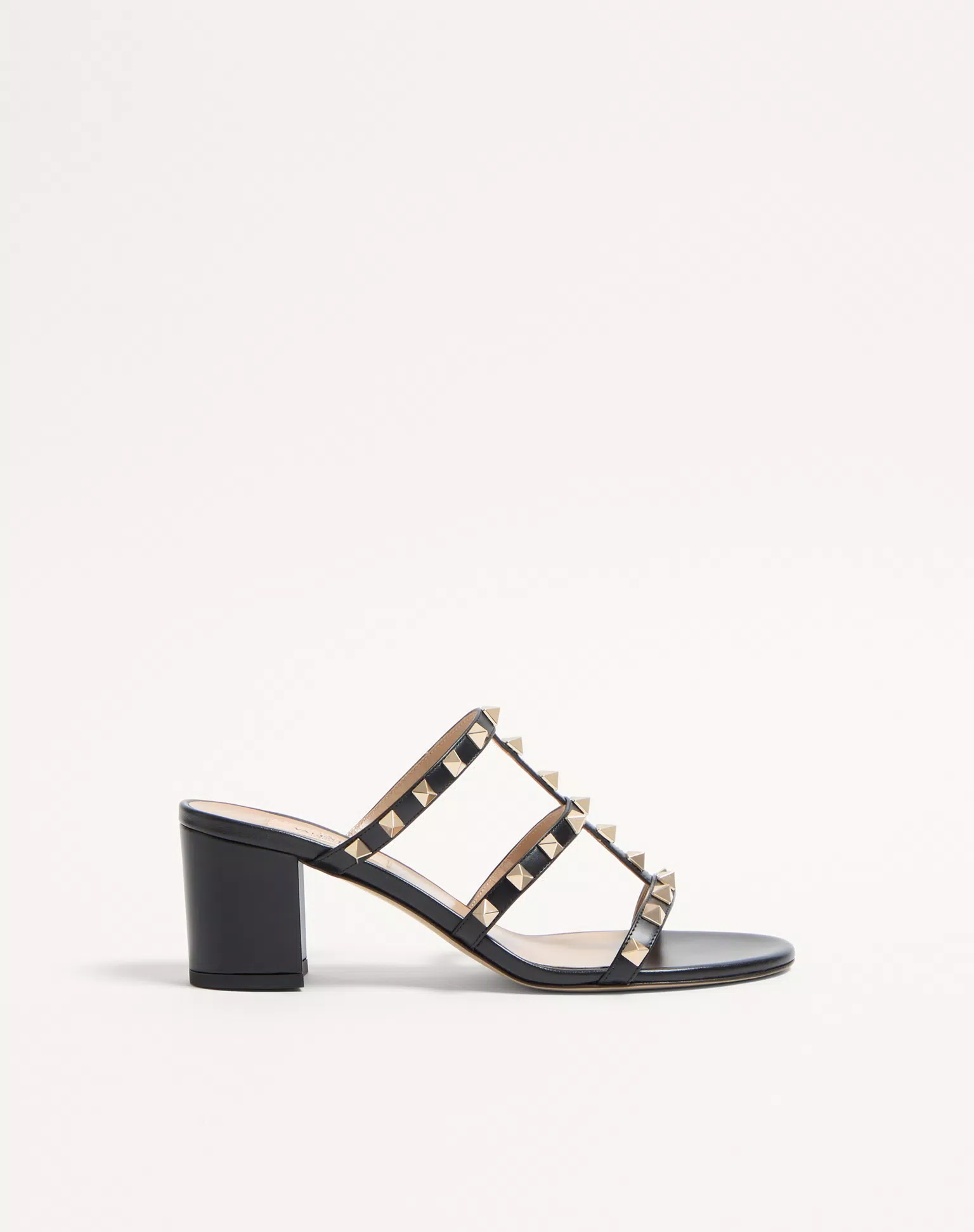 Valentino Rockstud Calfskin Leather Slide Sandal 60 Mm