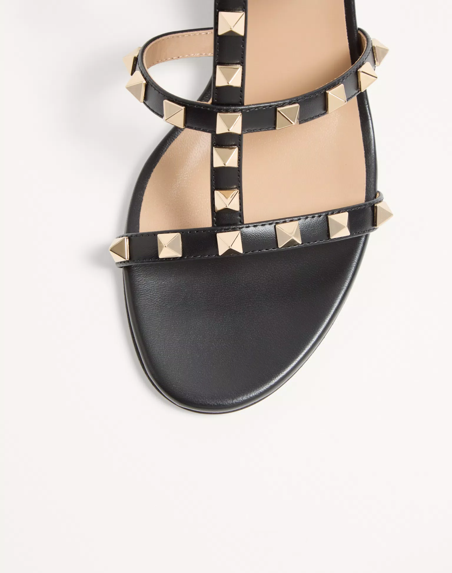 Valentino Rockstud Calfskin Leather Slide Sandal 60 Mm