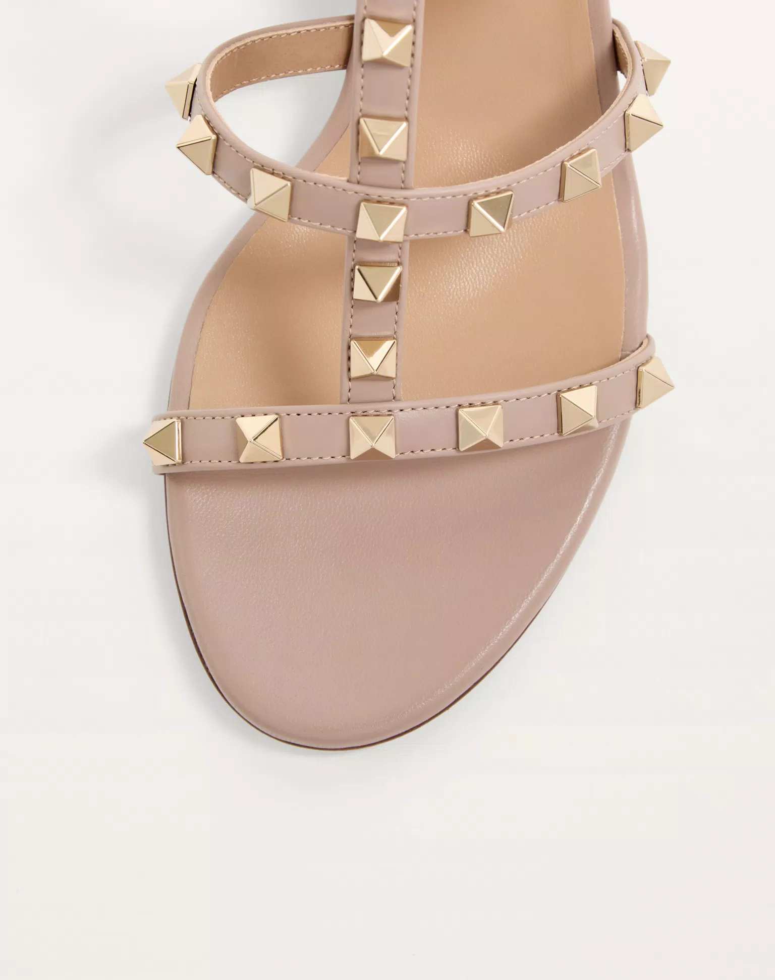 Valentino Rockstud Calfskin Leather Slide Sandal 60 Mm