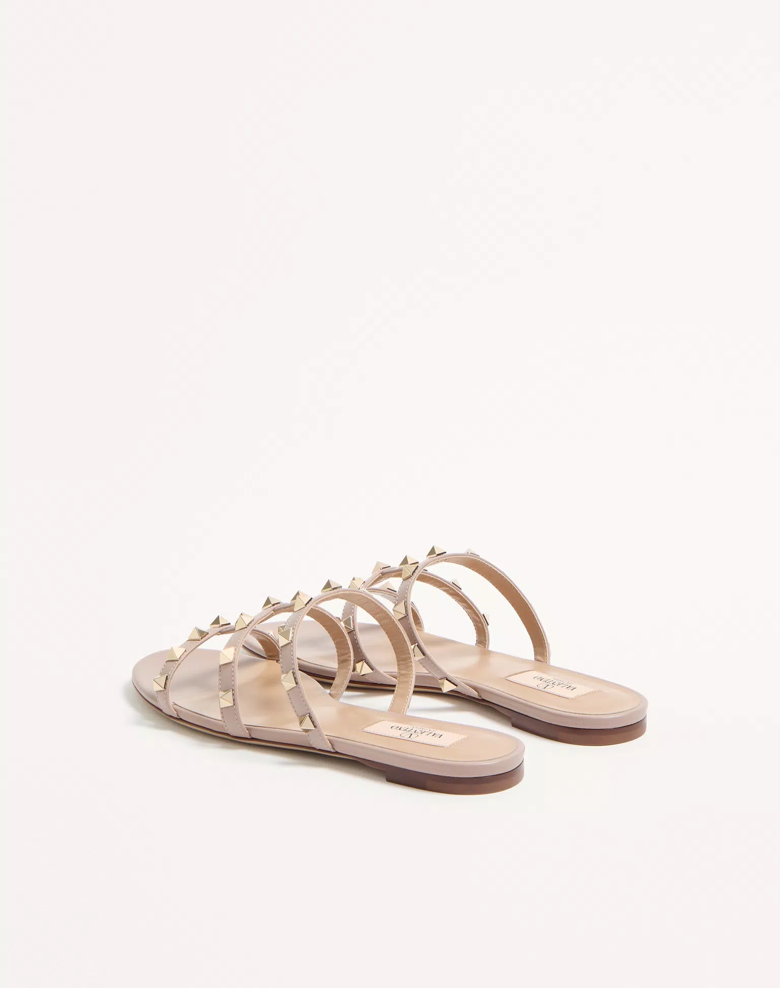Valentino Rockstud Flat Slide Sandal