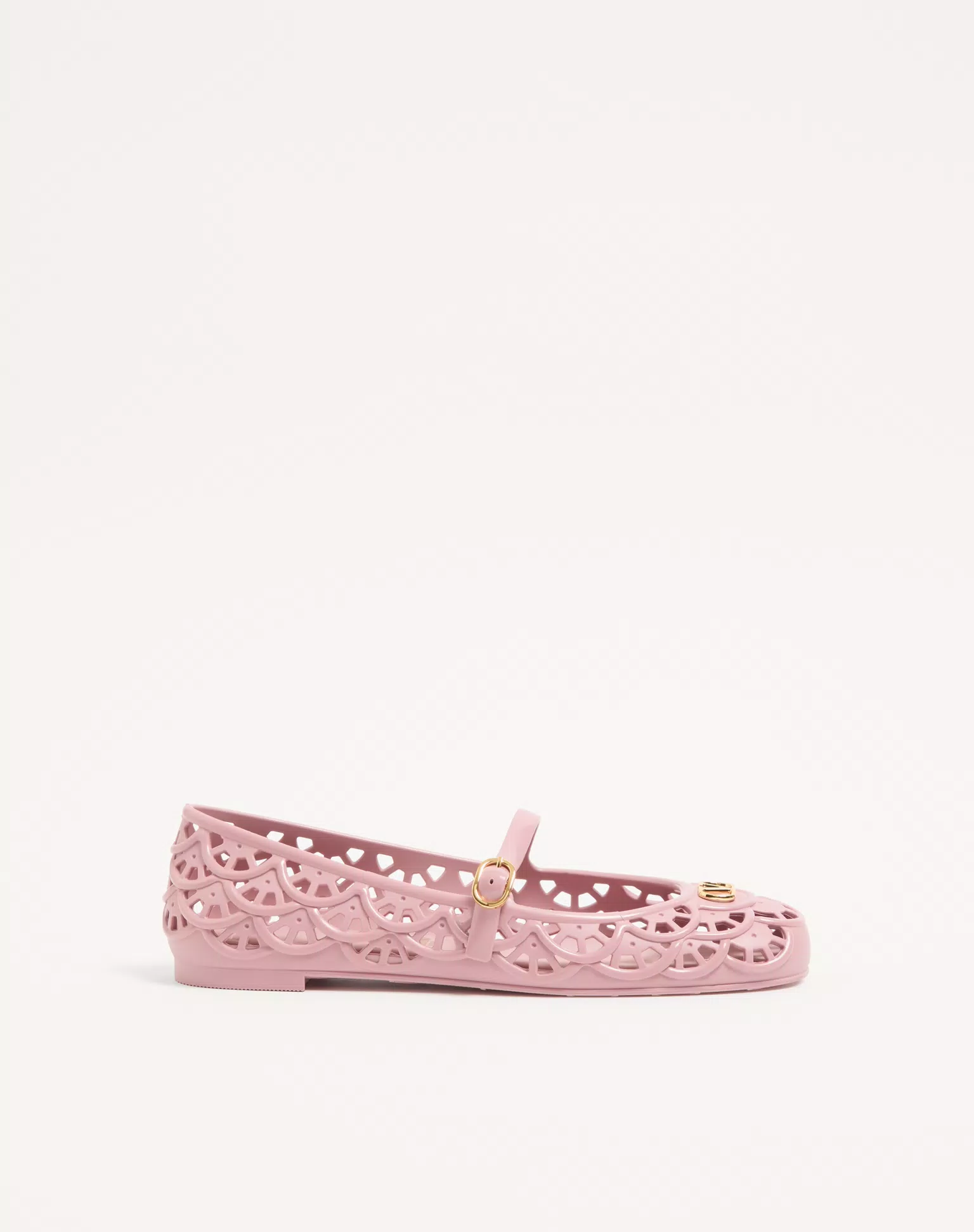 Valentino Ondette Rubber Ballerina With Scallop Pattern 05Mm