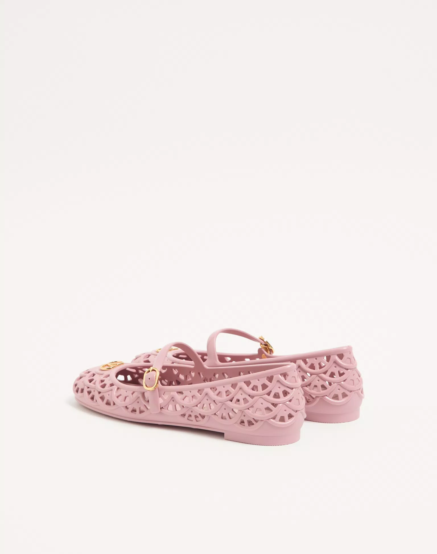 Valentino Ondette Rubber Ballerina With Scallop Pattern 05Mm