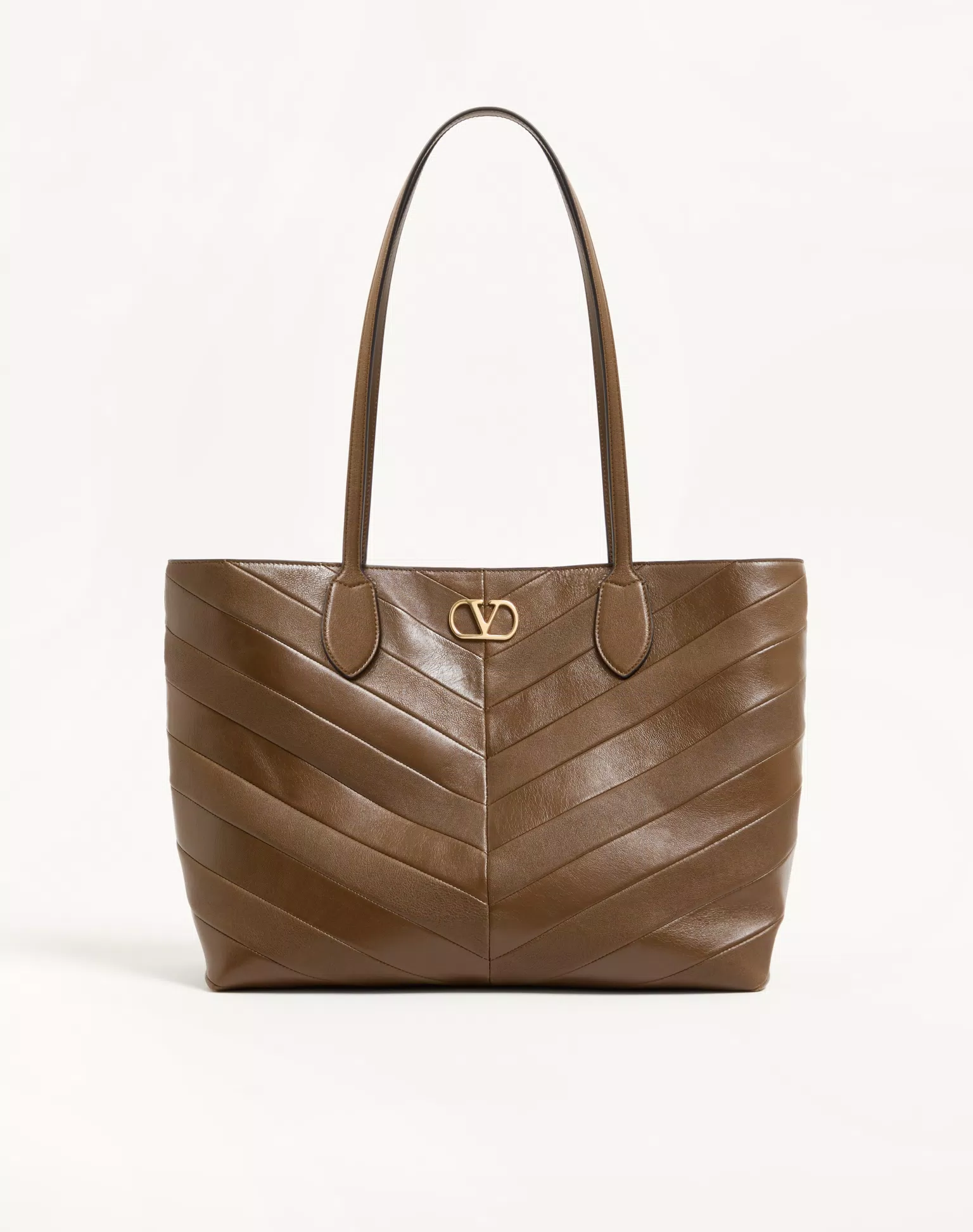 Valentino Garavani Jean Medium Shopping Bag in Nappa with Chevron Motif