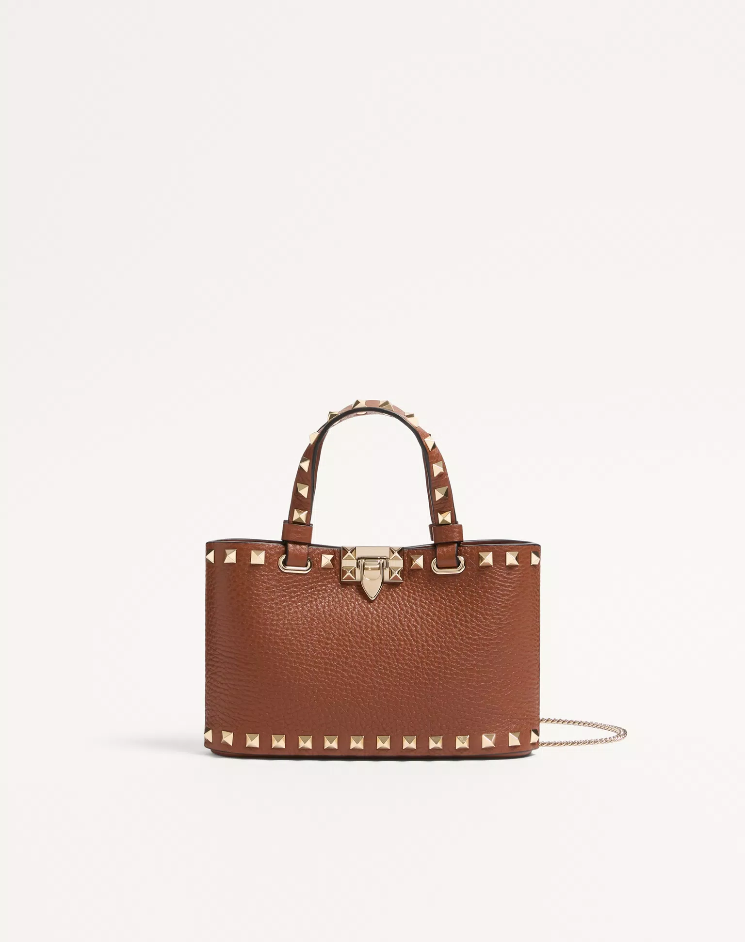 Valentino Rockstud Mini Shopping Bag In Grainy Calfskin