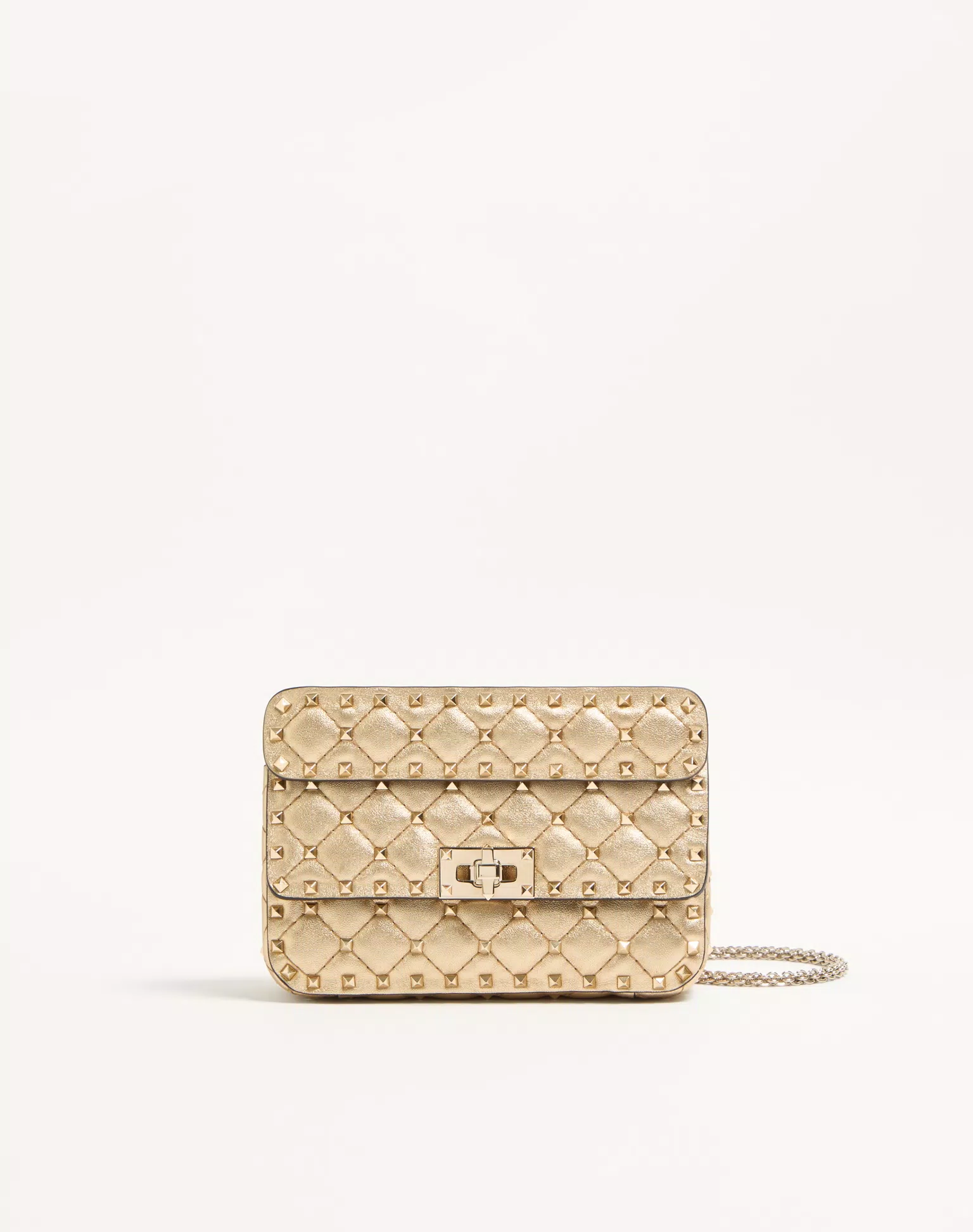 Valentino Small Valentino Garavani Rockstud Spike Bag In Laminated Nappa