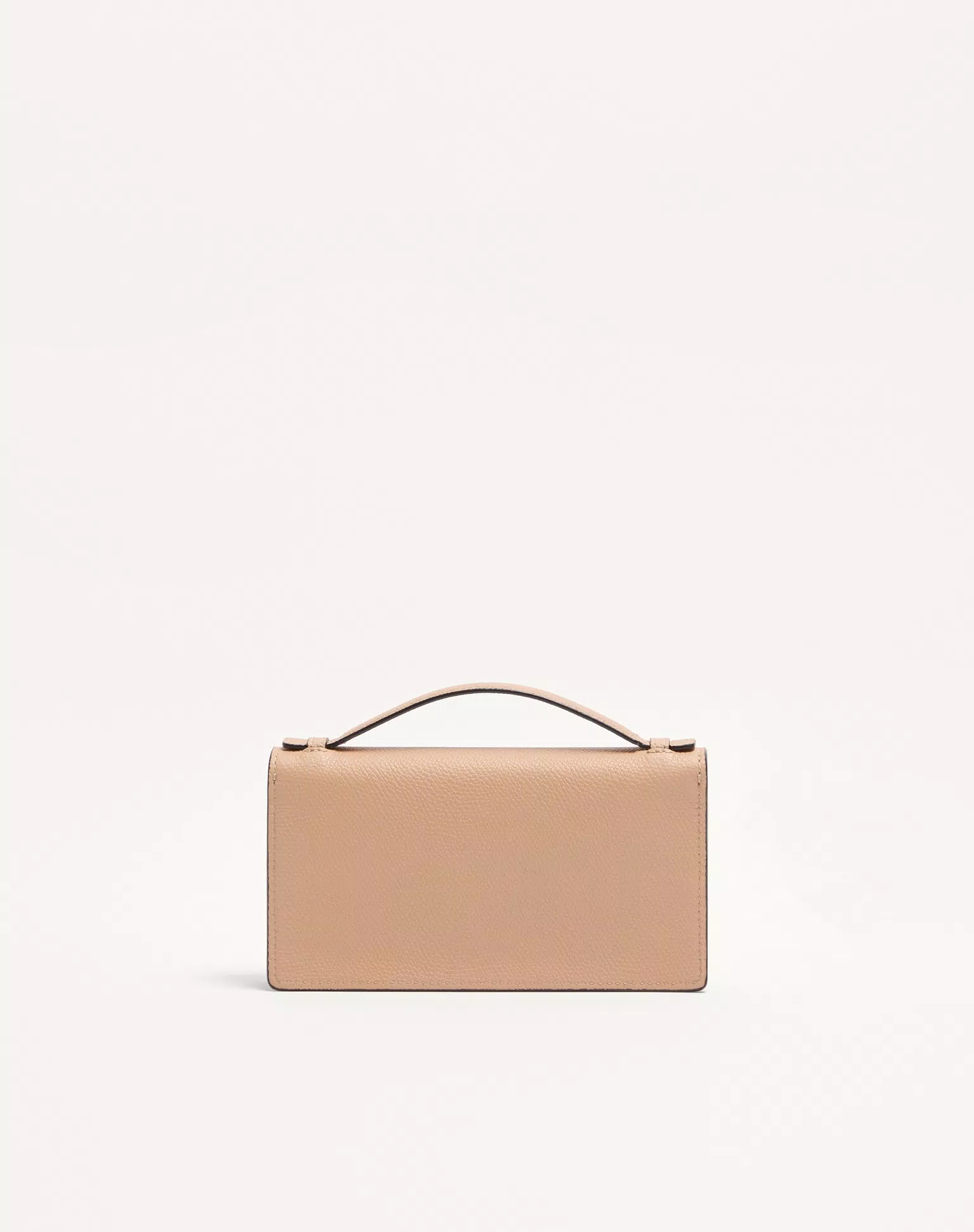 Valentino VLogo Signature Grainy Calfskin Wallet With Chain