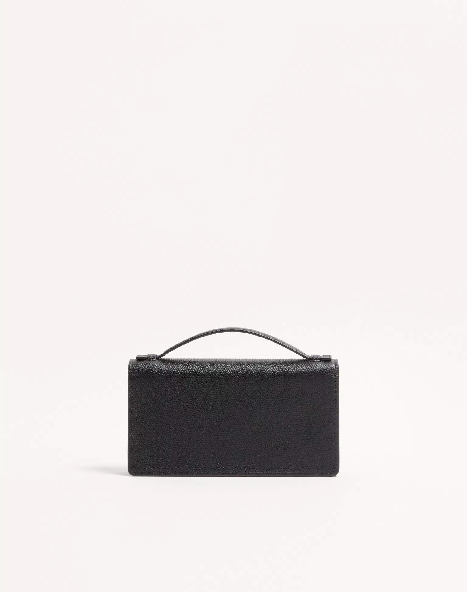 Valentino VLogo Signature Grainy Calfskin Wallet With Chain