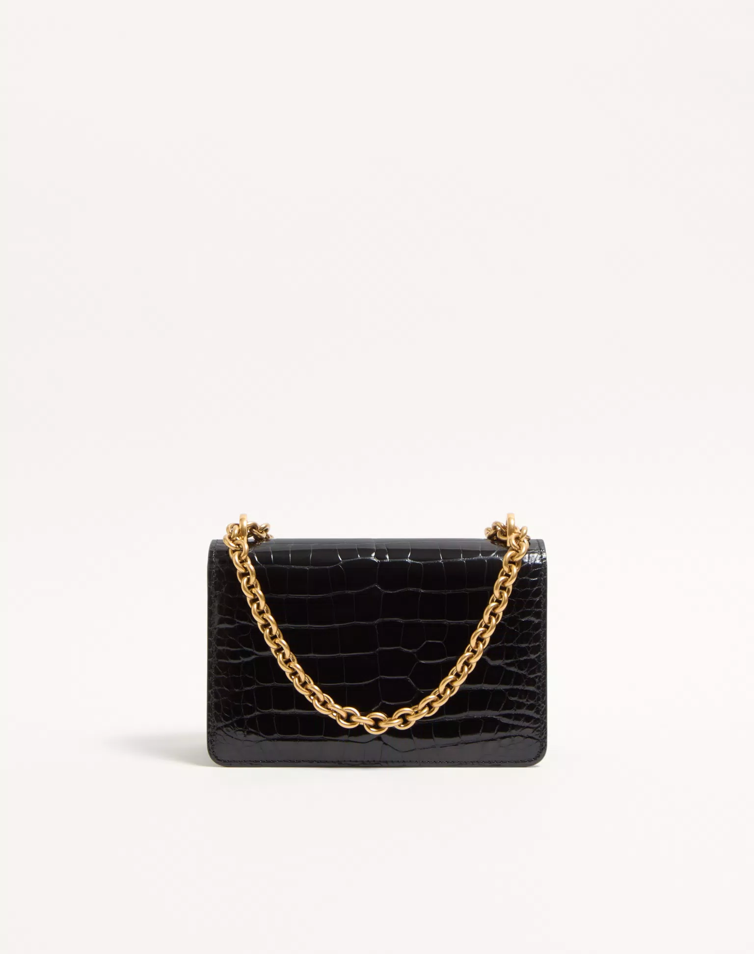 Valentino Garavani Vain Small Shoulder Bag In Crocodile Leather