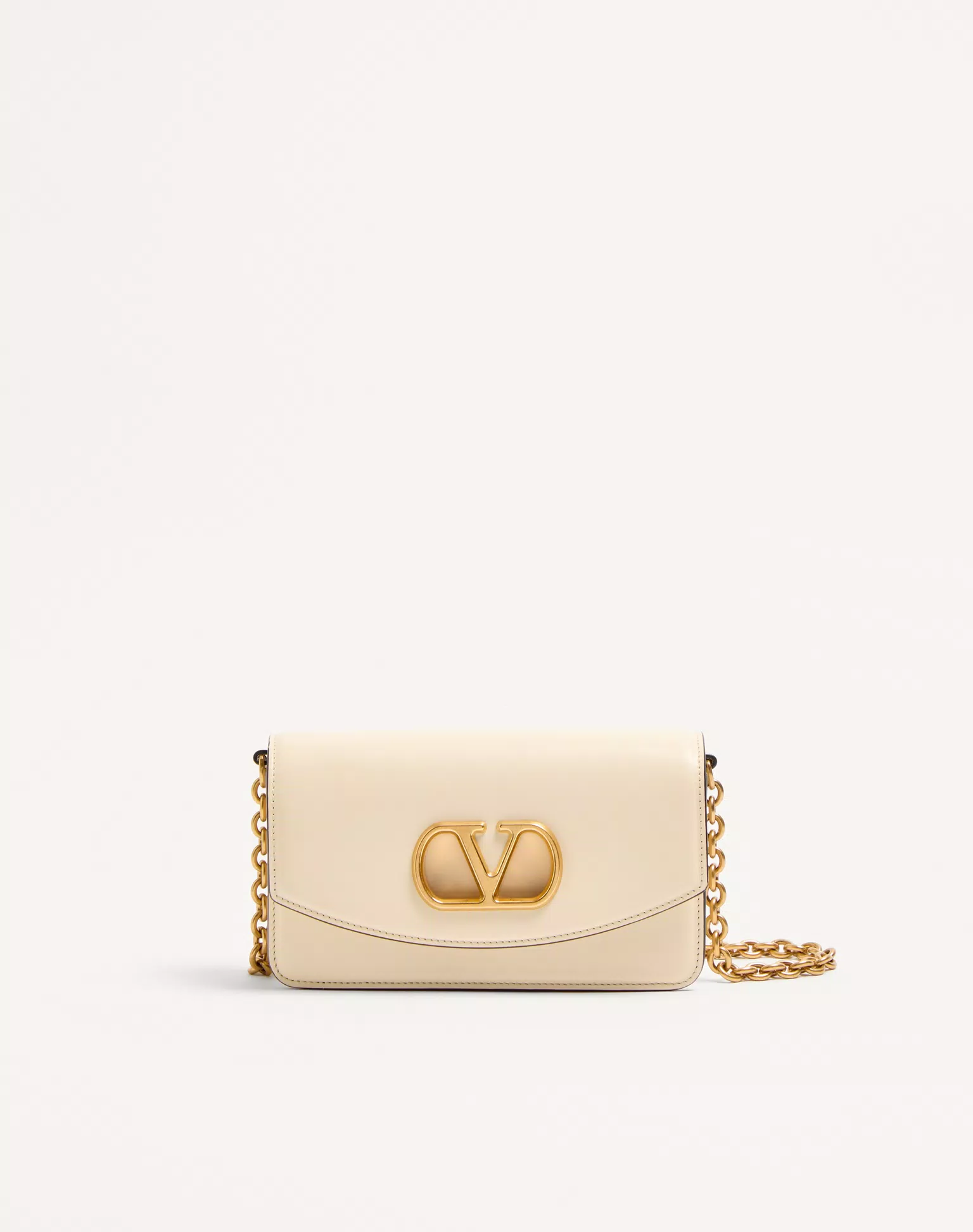 Valentino Garavani Vain Clutch Bag In Shiny Calfskin