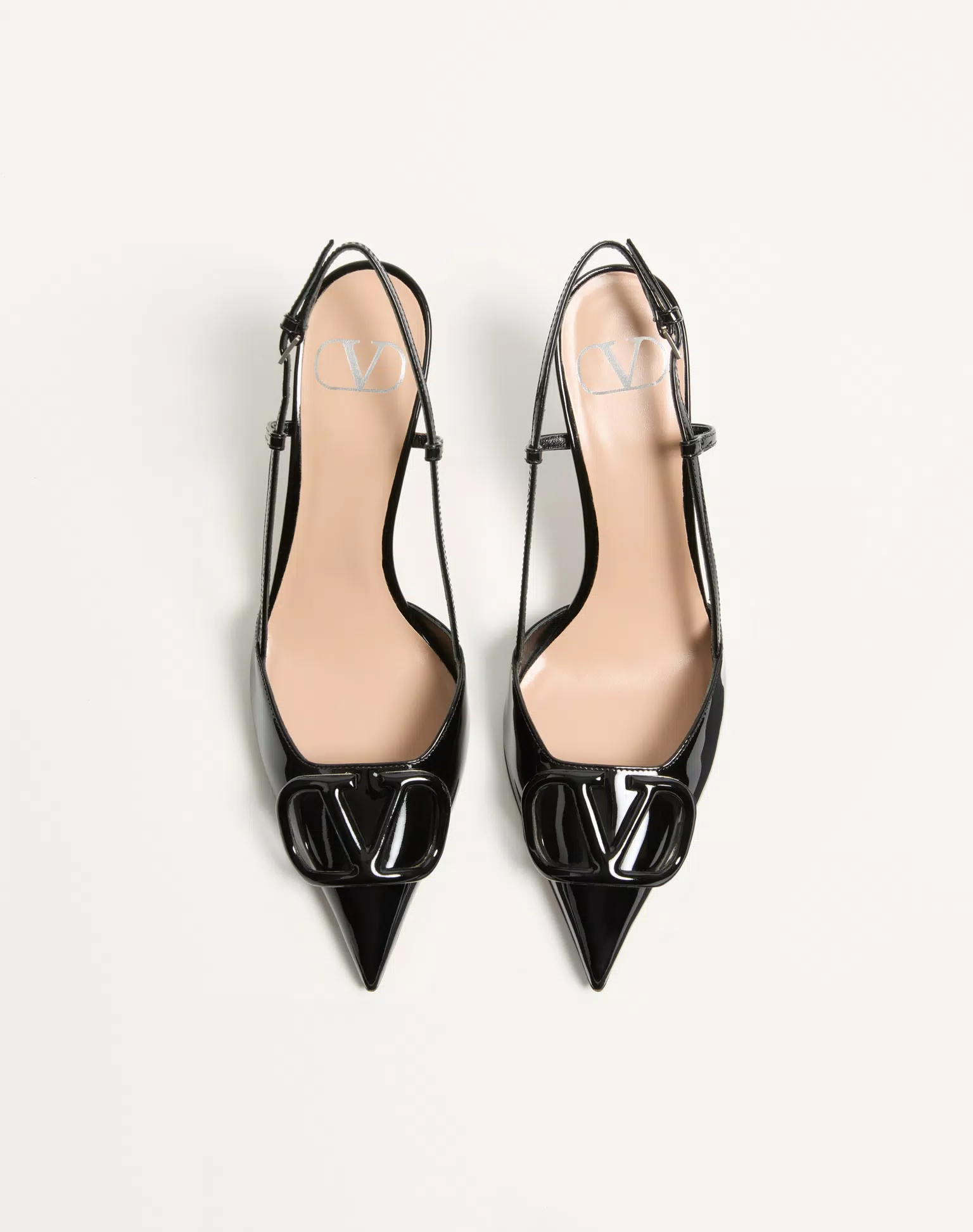 Valentino VLogo Signature Patent Leather Slingback Pump 80Mm