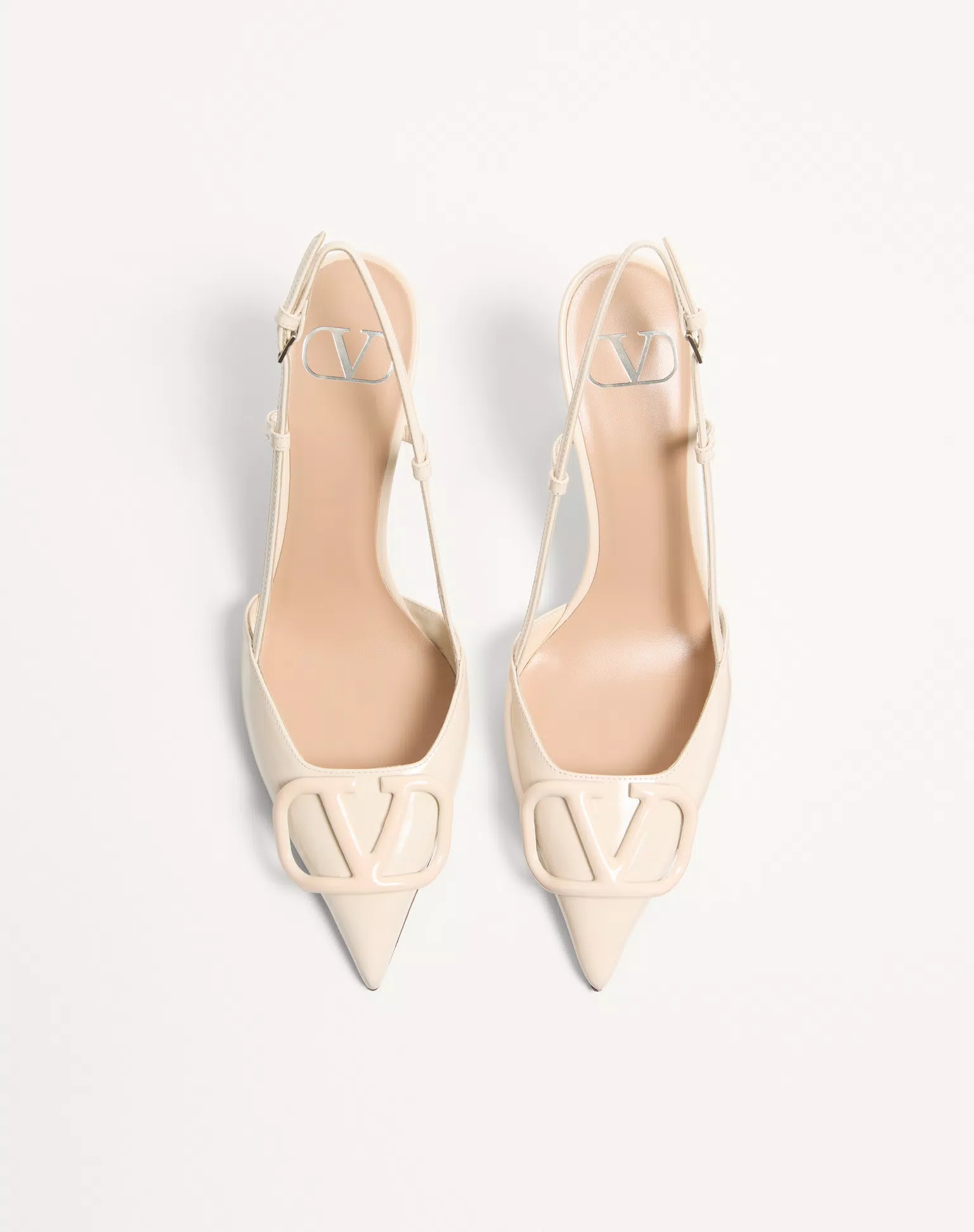 Valentino VLogo Signature Patent Leather Slingback Pump 80Mm