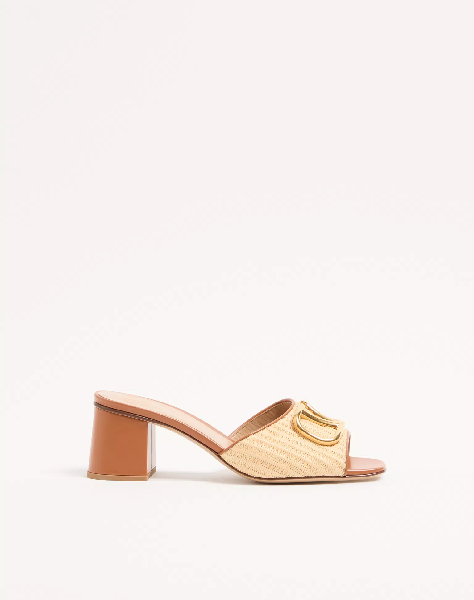 Valentino VLogo Signature Slide Sandal In Raffia 60Mm