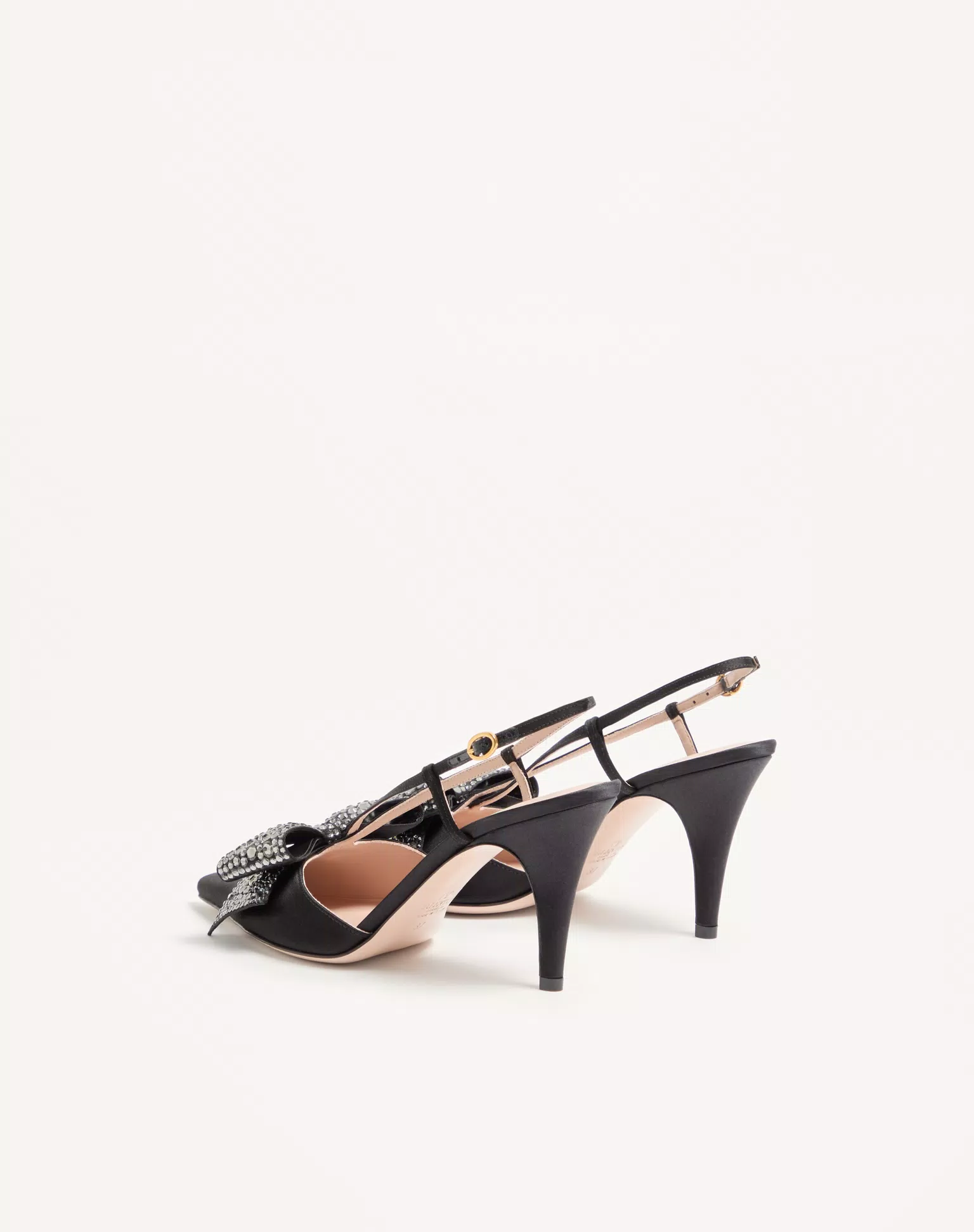 Valentino Bowow Slingback Pumps in Satin 85mm