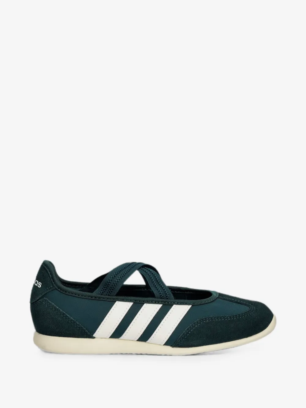 adidas bailarinas con paneles de ante y tres rayas