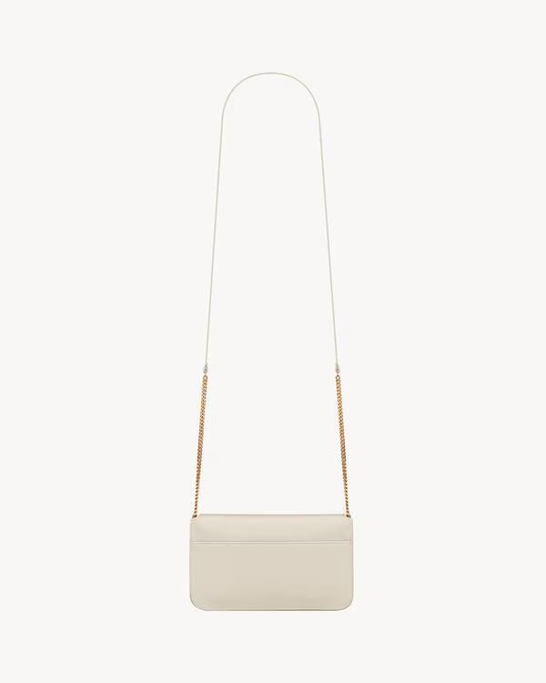 Saint Laurent CASSANDRE phone holder in smooth leather