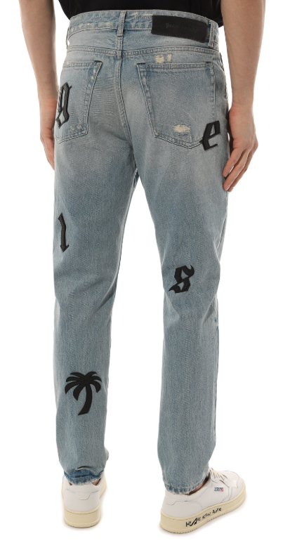 Palm Angels jeans slim con parche del logo